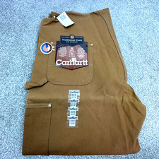 Carhartt R01 Duck Bib Overall Mens 42x30 Brown USA New With Tags