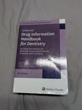 Drug Information Handbook for Dentistry by Richard L. Wynn (2020, Trade...