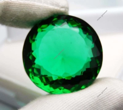 Natural Colombian Green Emerald 70.55 Ct Round Cut Huge Certified Loose Gemstone - Image 1 of 4