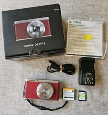 Fujifilm XF1 Digital Compact Camera, Red with Charger and SD Card