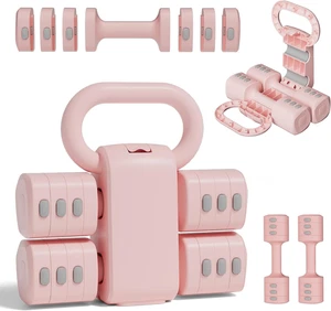 Dumbbell rose réglable & Set de kettlebell pour la condition physique à domicile des femmes 2.2.1-12.1Lbs