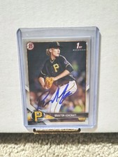 Braxton Ashcraft Signed 2018 Bowman Draft Rc Rookie Card Auto Pirates IP. rookie card picture