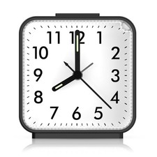 AMIR Analog Alarm Clock, Silent Non Ticking Small Travel Small, Black