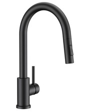 Black Kitchen Faucet with Pull Down Sprayer, Modern High Arc Single Handle Ki...