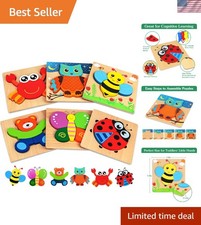 Wooden Puzzles for Toddlers Ages 1-3, Montessori Toys for 1 2 3 Old Girls Bo...