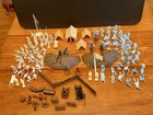 Vintage Marx Blue & Gray Civil War Play Set Leaders Bunkers Horses Fence Tents