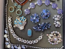 Vintage Rhinestone Bling Lot Austria KJL Trifari Germany Lisner Juicy Couture