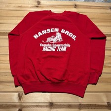 Vintage 80s Yamaha Snowmobile Racing Team Crewneck Pullover Sweatshirt - Large
