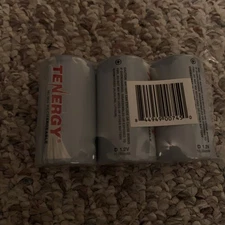 Tenergy 3 Pcs C size 5000mAh High Capacity NiMH Rechargeable Batteries.