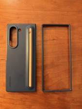 Samsung Blue Matte ZFold6 Case with S Pen, Frame, Holder - Plastic