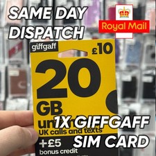 Giffgaff SIM Card – Pay As You Go – £10 Pack – Brand New