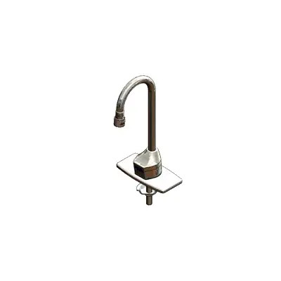 T&S Brass Chekpoint Electronic 4'' Center Deck Mount Gooseneck Faucet