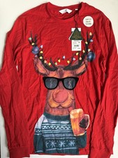 Next Sound-Activated Christmas T-Shirt – Reindeer Design 🎄