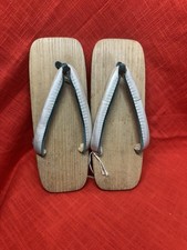 Vintage Japanese Wooden Wood Geta Geisha Sandals Shoes