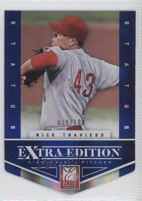 2012 Elite Extra Edition Status Blue Die-Cut 79/100 Nick Travieso #11 0f8