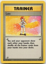 Lass 75/102 Rare Base Set Unlimited Pokemon Lightly Played