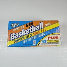 New 1992-93 Topps NBA Basketball Series 1 & 2 Complete 396 Card Factory Box Set