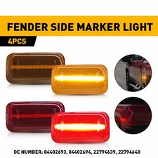 Dually Bed 4led Side Marker Light Fit 15-23 Gmc Sierra Chevy Silverado 2500 3500