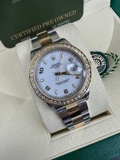 ROLEX  34MM  DATE 18K AND  STEEL  BOX AND CERTIFICATES 15223