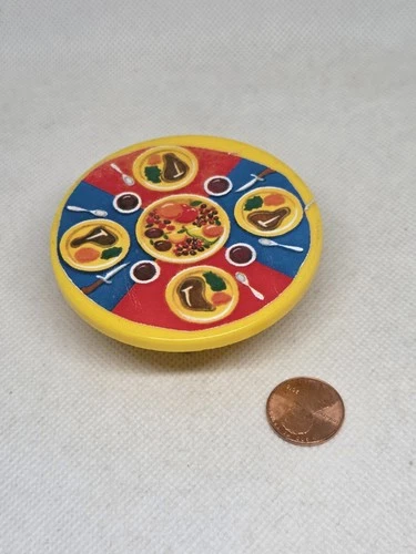 Vintage Fisher Price little people yellow table for Castle