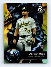 #27 2023 Bowman Platinum BASE  Jordan Diaz RC Oakland Athletics