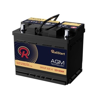 AGM Battery BCI Group 47 Car Battery-12v 60Ah H5 Size 47 Automotive Battery, ...
