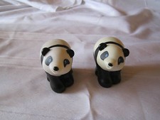 Fisher Price Little People Panda Bear Zoo Lindo Negro Blanco Animal Arca de Noé Par