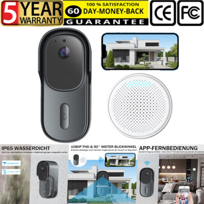 Smart Wireless WiFi Video Doorbell Phone Door Ring Intercom Security Camera Bell