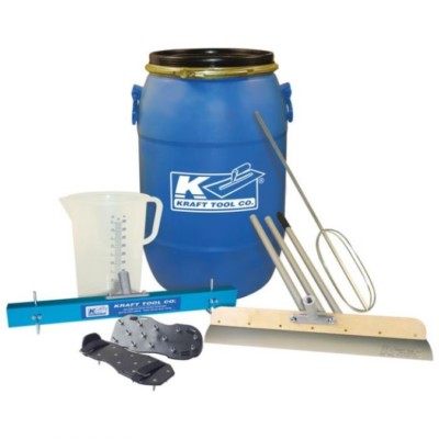 Kraft Tool Self-Leveling Compound Tool Kit for Concrete Restoration 