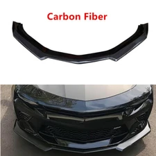 Front Bumper Lip Spoiler ABS Fits For 16-23 Chevy Camaro 1LE Style Carbon Fiber
