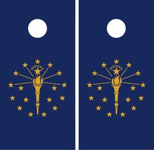 Indiana State Flag Cornhole Board Decal Wrap Wraps