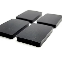 1 1/2" x 1" Rectangle Rubber Feet Bumper Spacer Stick On Base 3/16" Thick Pads