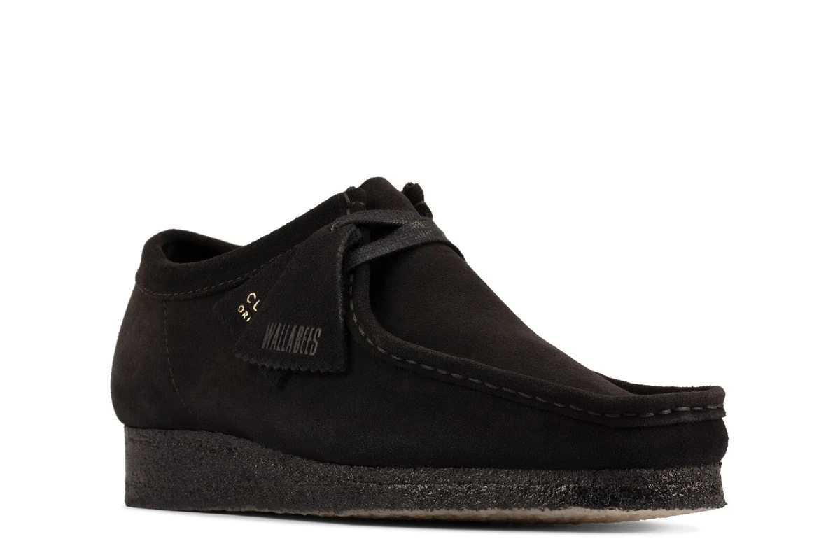 Clarks Originals Women's Black Suede Wallabee Shoes 26155522