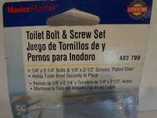 Master Plumber Toilet Repair Toilet Bolt  Screw Set 403 709