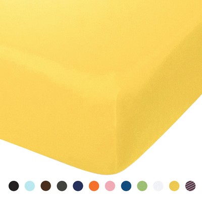 1800 Thread Count Microfiber Crib Fitted Sheet Machine Washable Nice Rich Colors