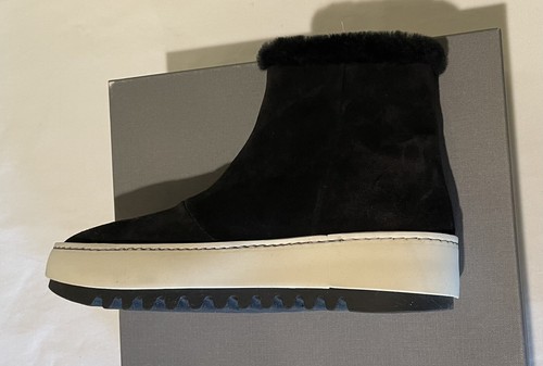 Aquatalia Alison Black Water Resistant Shearling Booties Women's 7.5 M NWB - Picture 12 of 13