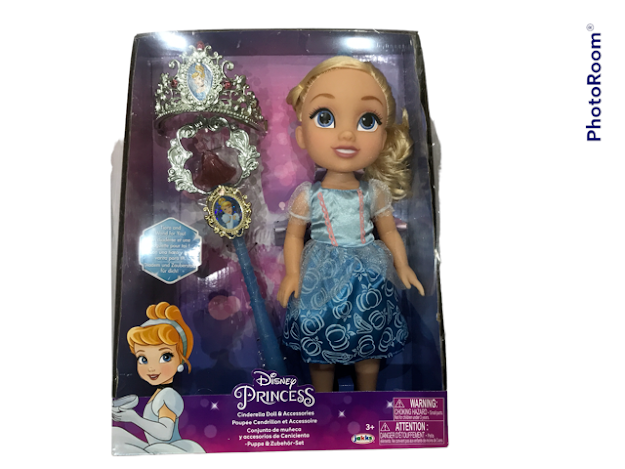 Disney Princess Cinderella Toddler Doll Set with Tiara and Wand