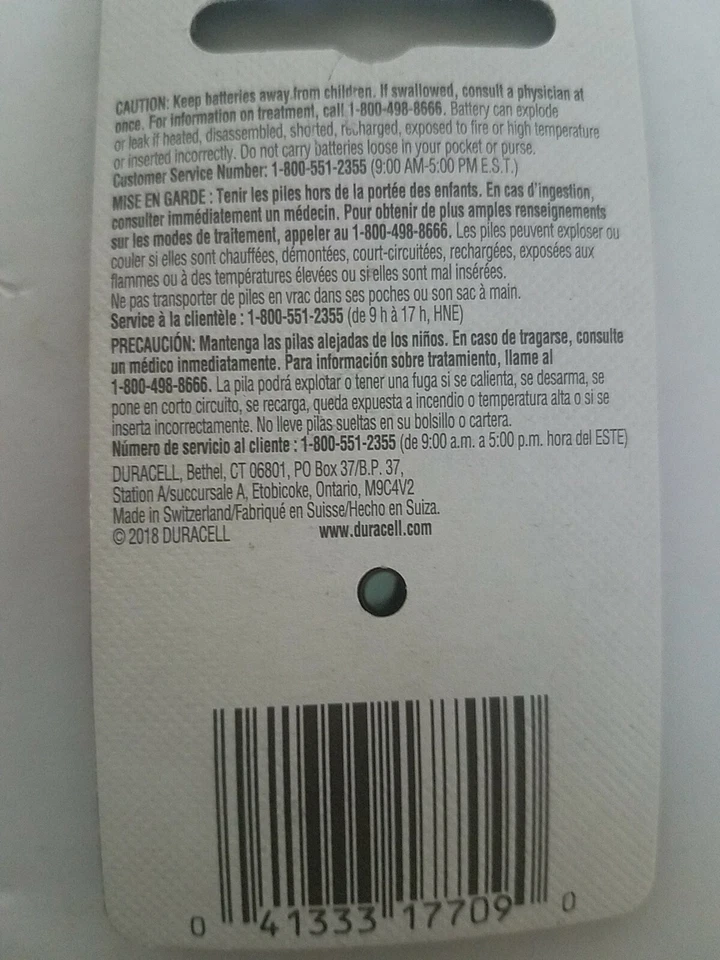 Duracel 377/376 Joyería/Reloj Batería-Nuevo-ENVÍO N 24 HORAS Foto 3 de 4