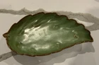 Frankoma Pottery #226 Plainsman Prairie Green 12" Leaf Bowl Dish