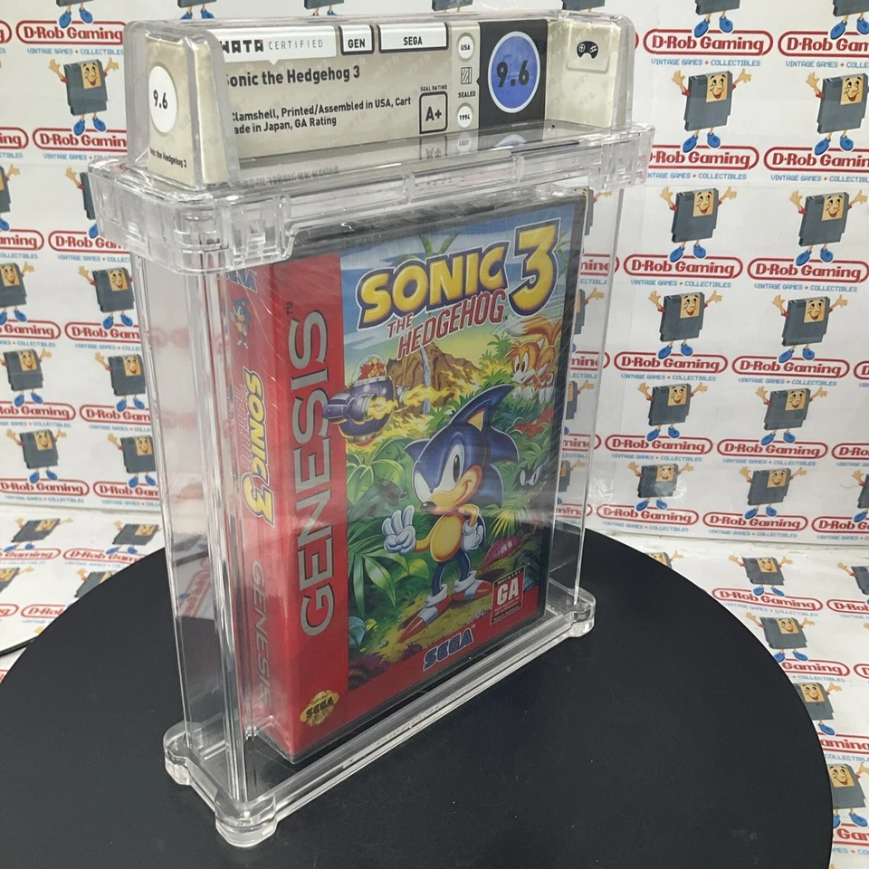 1st Print Sonic the Hedgehog 3 JAPAN Clamshell Sega Genesis Sealed VGA WATA CGC - Image 2 of 4