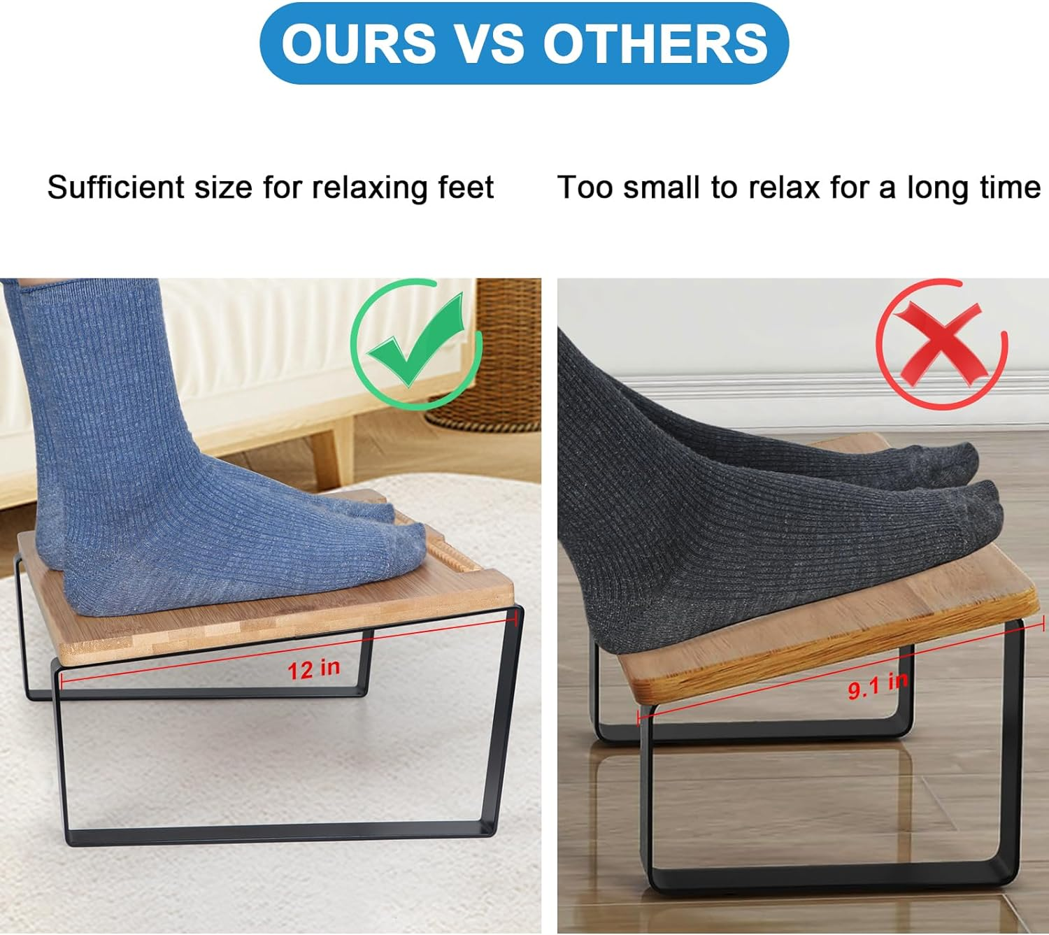 Foot Rest under Desk, Bamboo Foot Rest under Desk for Office Use,Foot Rest for u eBay