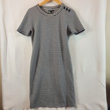 J Crew Mercantile women's Dress striped Short Sleeve Structured medium