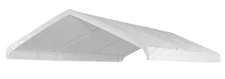 20x20 Heavy Duty Valance Canopy Tarp Carport Cover - White NEW 