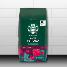 Starbucks Coffee Caffe Verona Whole Bean Coffee 12 oz Bag, Starbucks, exp 2026
