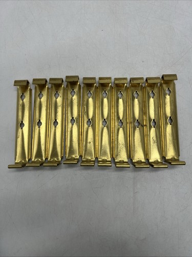 Set Of 10 K Style Hidden Hanger Brass Strap 5”  For No Wing Cooper Gutter