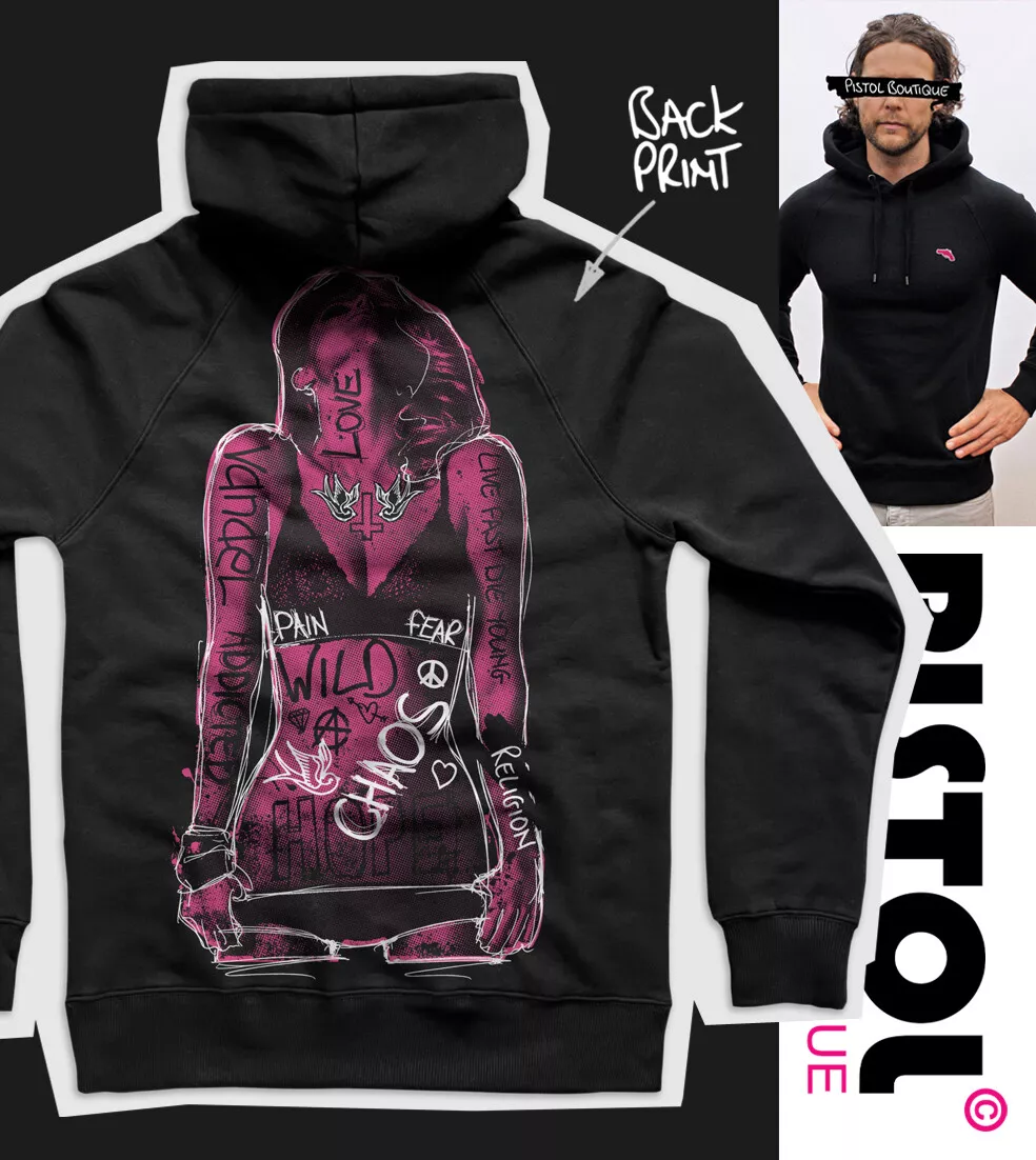 Hoodie print top on back