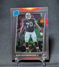 Alex Leatherwood Silver Holo Prizm Rated Rookie RC 2021 Optic Card #266 Raiders. rookie card picture