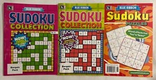 Lot of 3 Kappa Blue Ribbon Sudoku Collection Puzzles Books 2020/2022