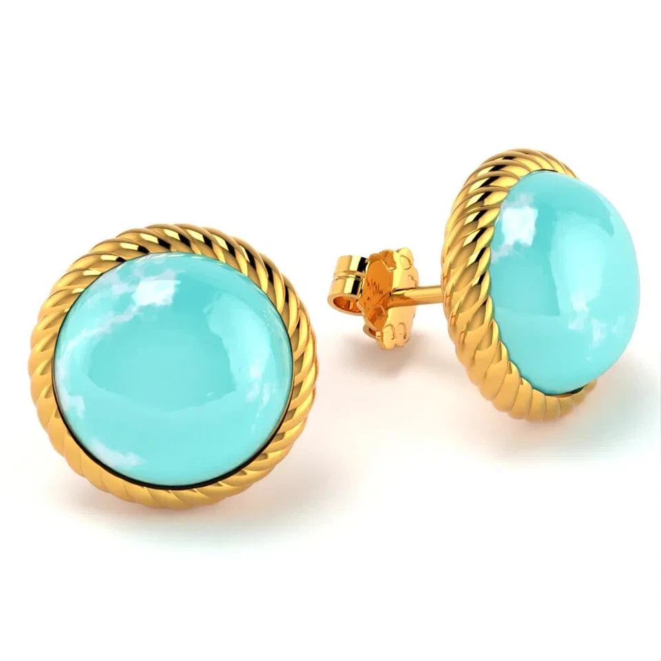 Orecchini Lirimy Stone Amazzonite - Argento 925 - Immagine 3 di 4