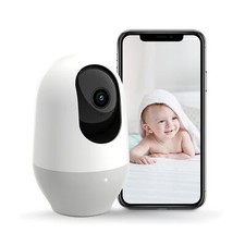 Nooie Baby Monitor, WiFi Pet Camera Indoor, 360-degree IP Camera, 1080P Home ...